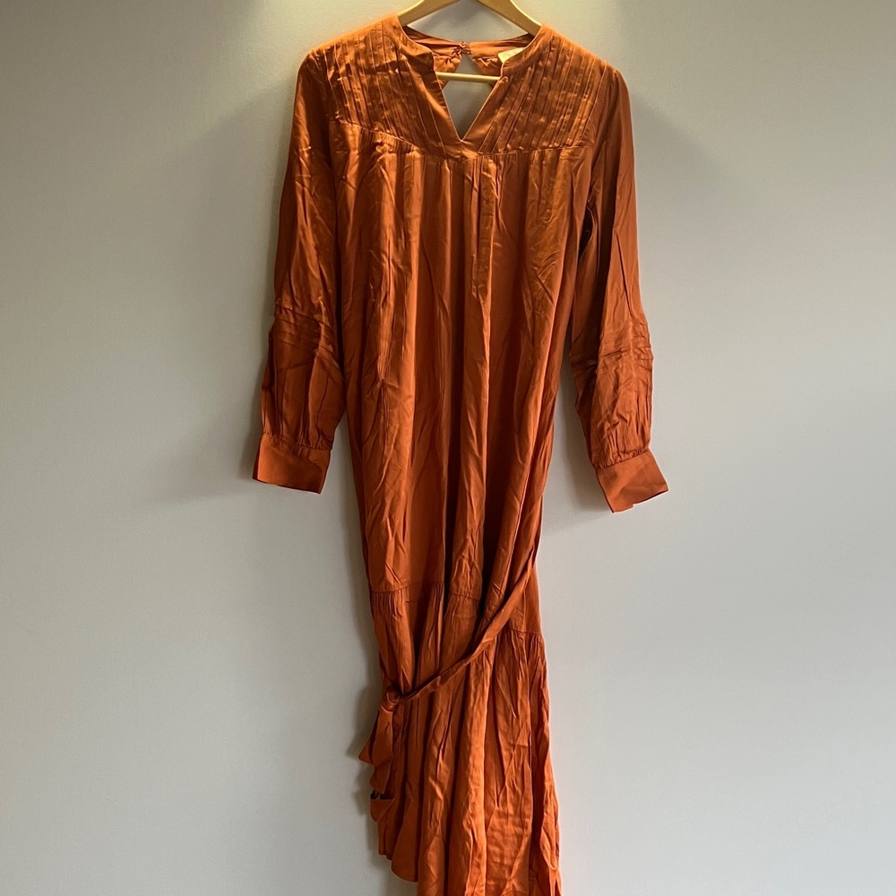 DU PARADIS Elegant Orange Women's Dress